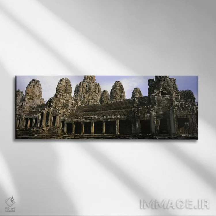 تابلو دکوراتیو Angkor Wat, Siem Reap, Cambodia,نمای رو به روی یک معبد… اثر پانورامیک ایمجز - نمای روبهرو روی دیوار