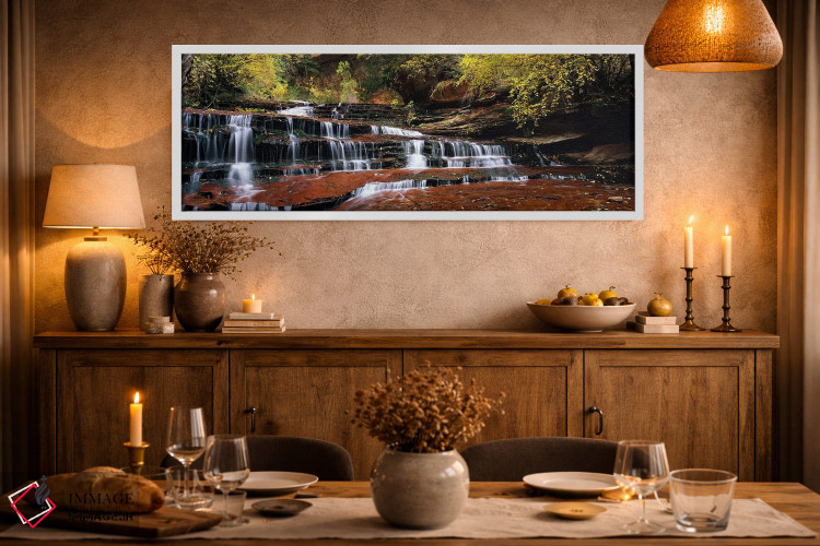تابلو دکوراتیو North Creek, Zion National Park, Utah, USA,آبشار در یک… اثر پانورامیک ایمجز - D1W
