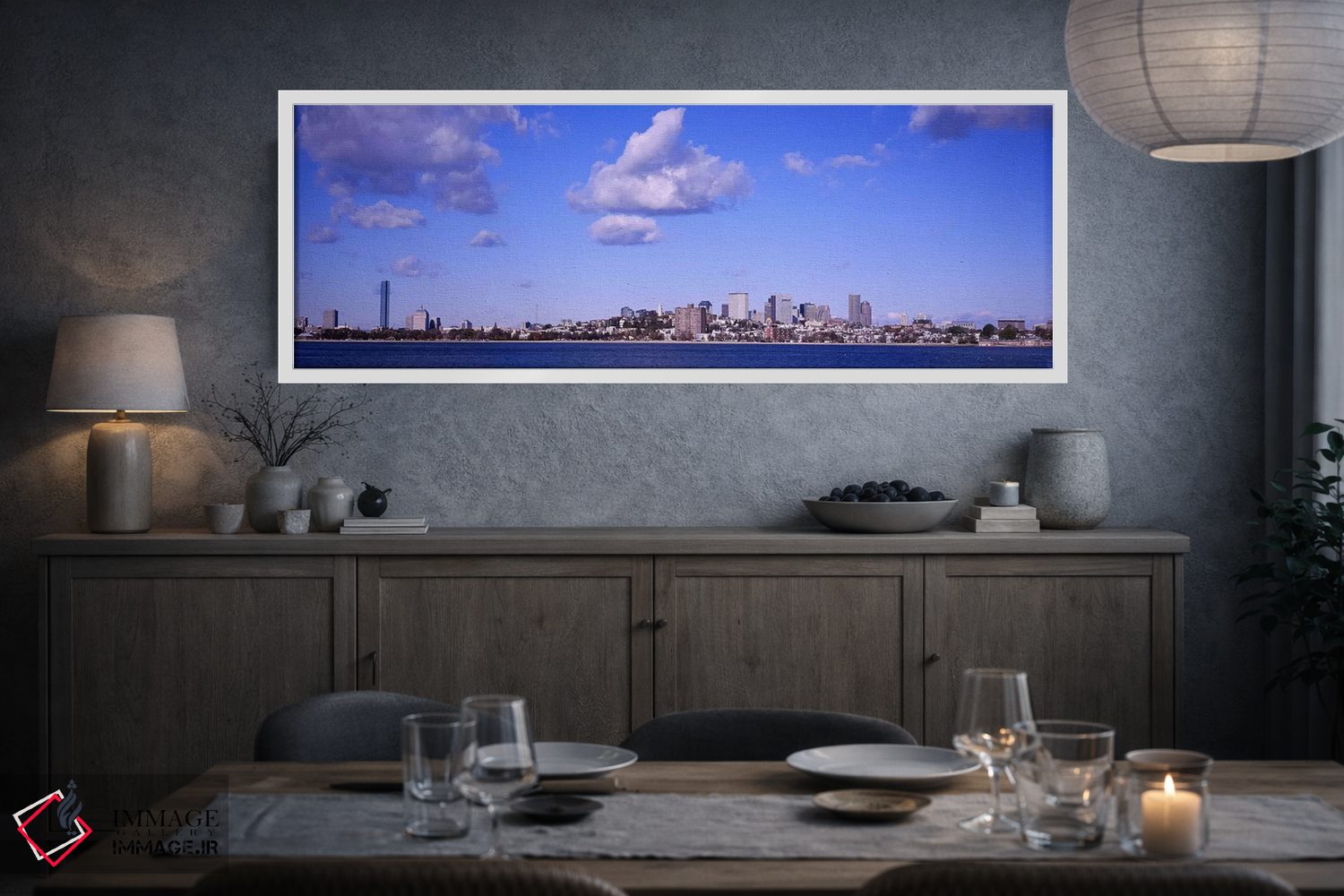 تابلو دکوراتیو Boston, Massachusetts, USA,شهر در کنار ساحل، بوستون، ما… اثر پانورامیک ایمجز - D3W