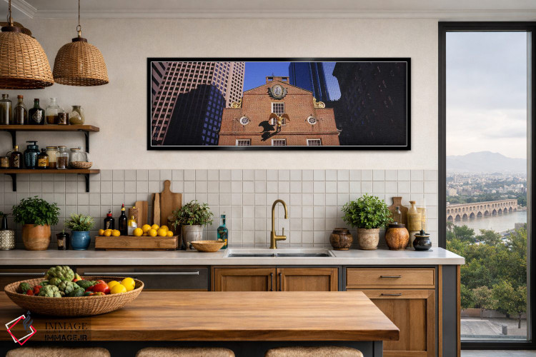 تابلو دکوراتیو Old State House, Freedom Trail, Boston, Massachusetts… اثر پانورامیک ایمجز - D3B