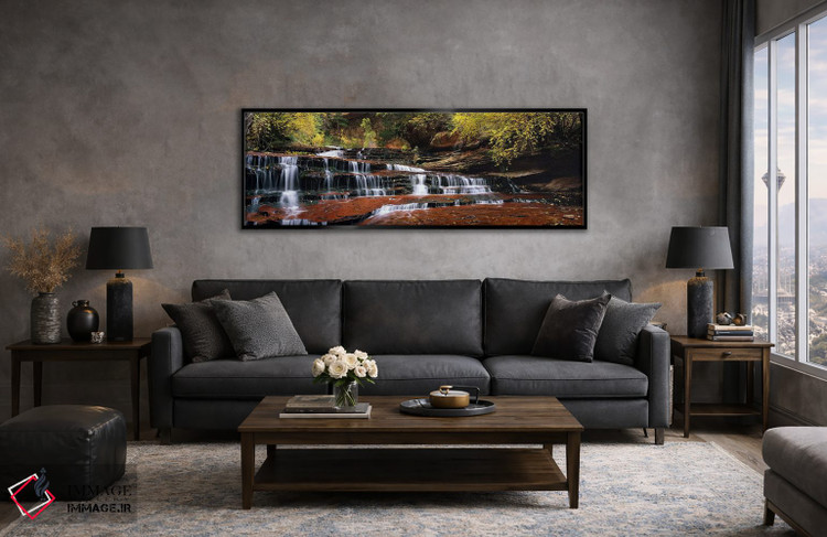 تابلو دکوراتیو North Creek, Zion National Park, Utah, USA,آبشار در یک… اثر پانورامیک ایمجز - D6B