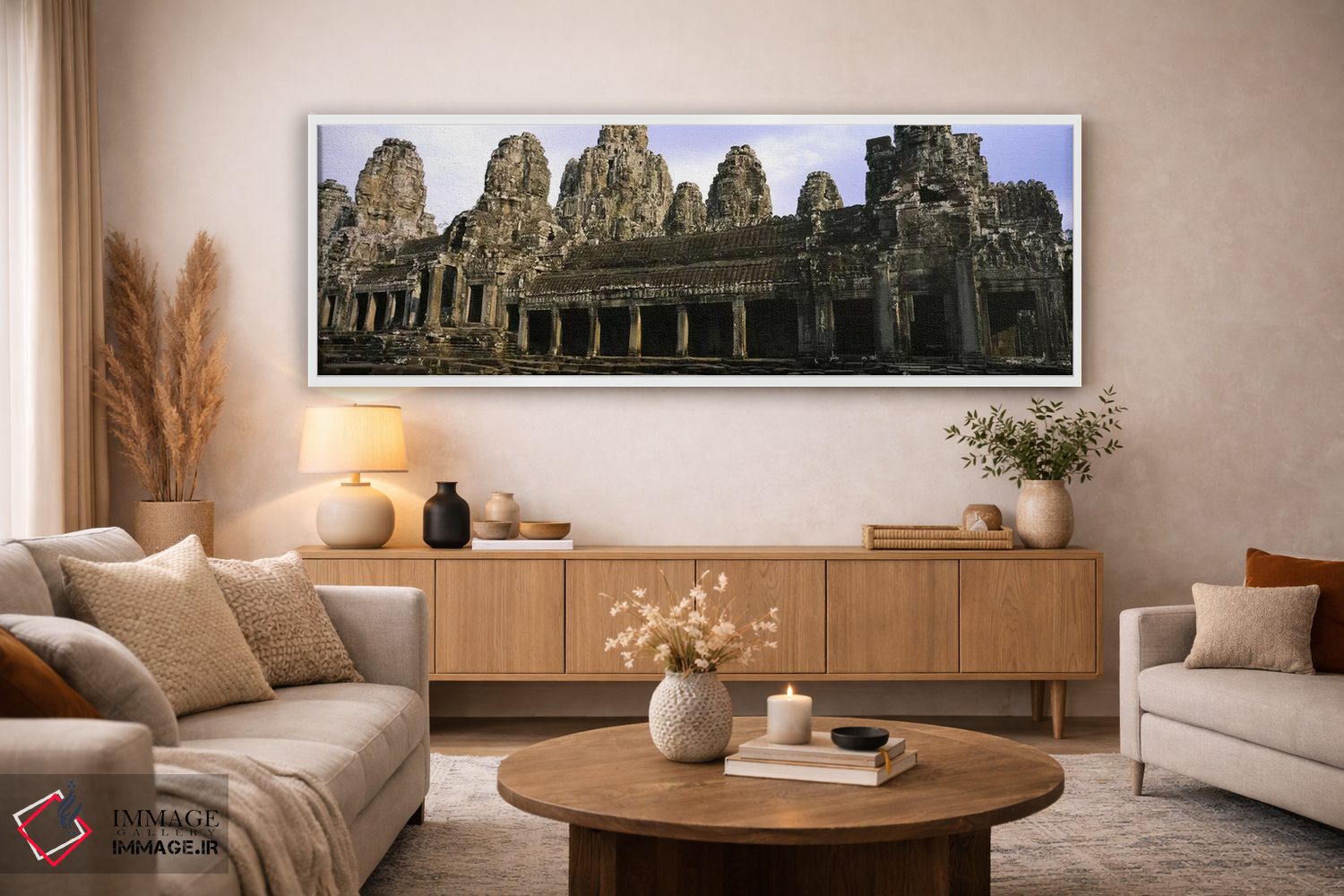 تابلو دکوراتیو Angkor Wat, Siem Reap, Cambodia,نمای رو به روی یک معبد… اثر پانورامیک ایمجز - D3W