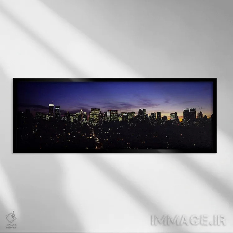 تابلو دکوراتیو Manhattan, New York City, New York State, USA,آسمان خرا… اثر پانورامیک ایمجز - نمای قابدار مشکی