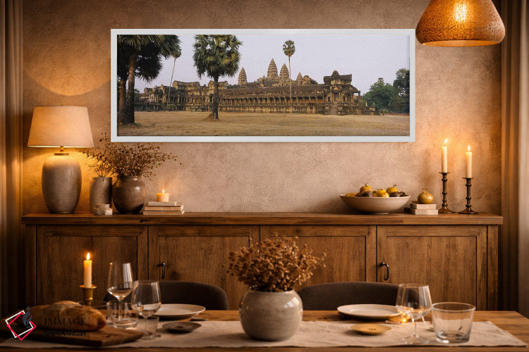 تابلو دکوراتیو Angkor Wat, Siem Reap, Cambodia #2,نمای روبه روی یک معب… اثر پانورامیک ایمجز - D1W
