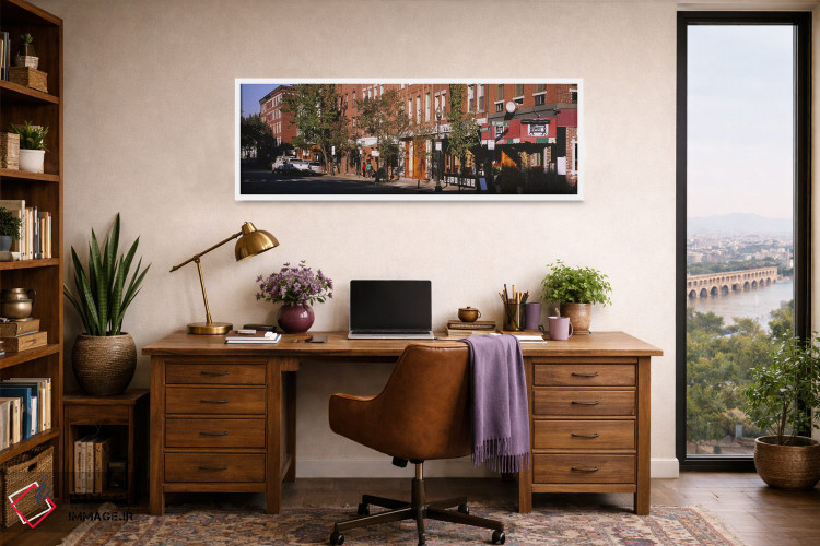 تابلو دکوراتیو North End, Boston, Massachusetts, USA,فروشگاه ها در امت… اثر پانورامیک ایمجز - D1W