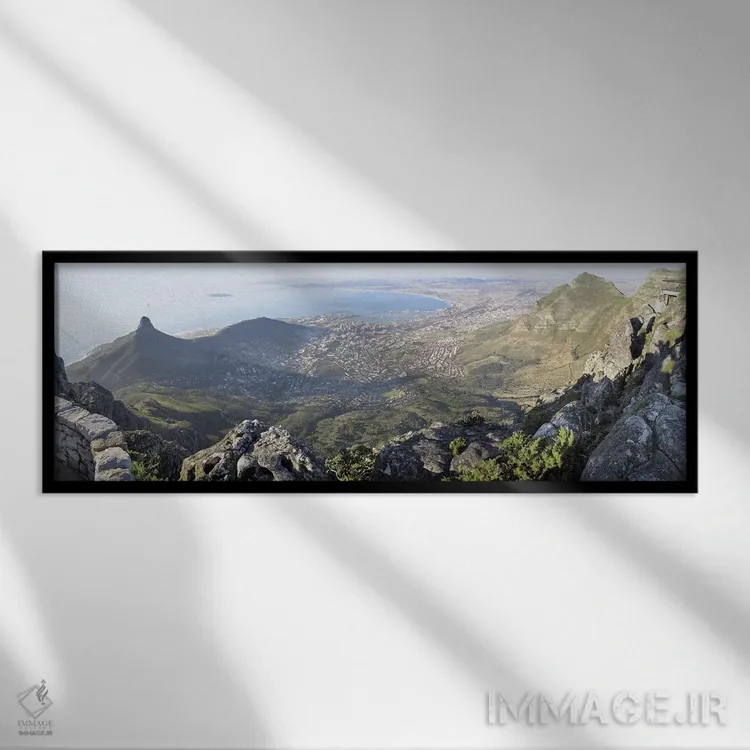تابلو دکوراتیو Cape Town, Western Cape, South Africa,نمایی از مرکز شهر… اثر پانورامیک ایمجز - نمای قابدار مشکی