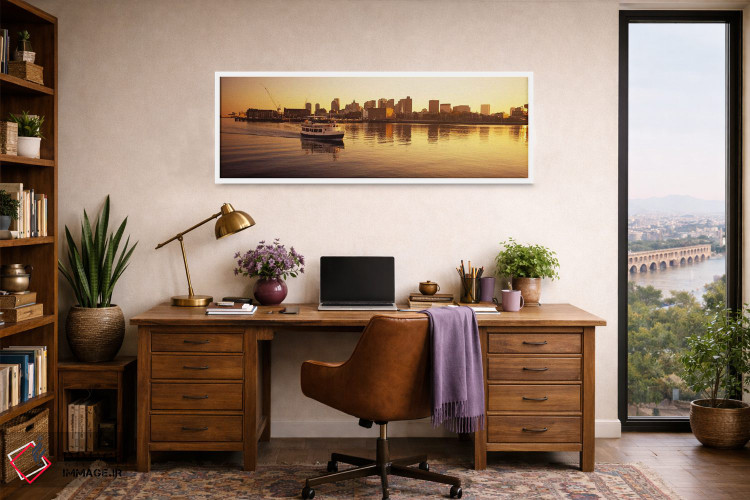 تابلو دکوراتیو Boston, Massachusetts, USA,کشتی مسافربری در حال حرکت در… اثر پانورامیک ایمجز - D1W