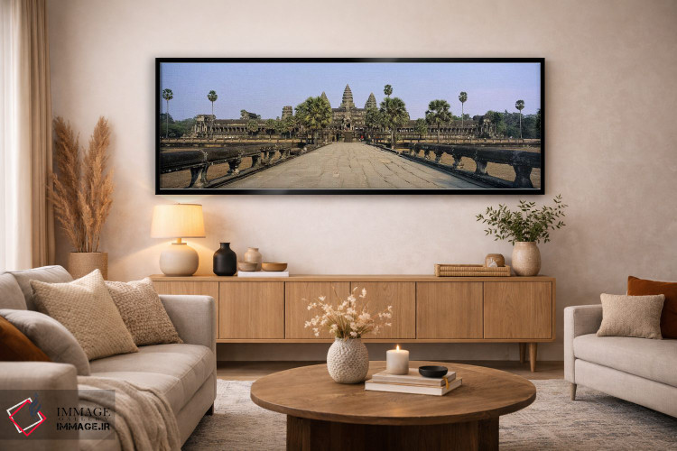 تابلو دکوراتیو Angkor Wat, Siem Reap, Cambodia,مسیر منتهی به معبد قدیم… اثر پانورامیک ایمجز - D5B