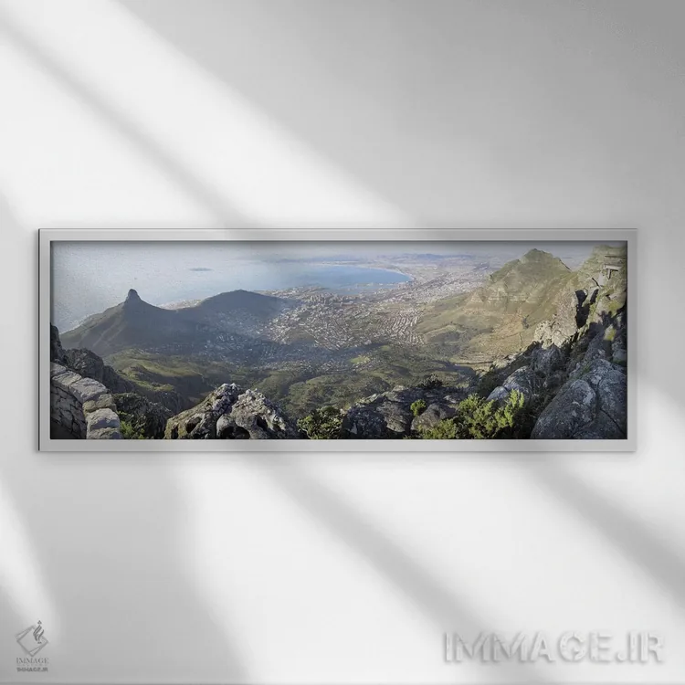 تابلو دکوراتیو Cape Town, Western Cape, South Africa,نمایی از مرکز شهر… اثر پانورامیک ایمجز - نمای قابدار سفید