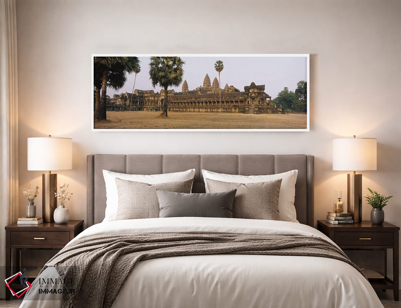 تابلو دکوراتیو Angkor Wat, Siem Reap, Cambodia #2,نمای روبه روی یک معب… اثر پانورامیک ایمجز - D4W