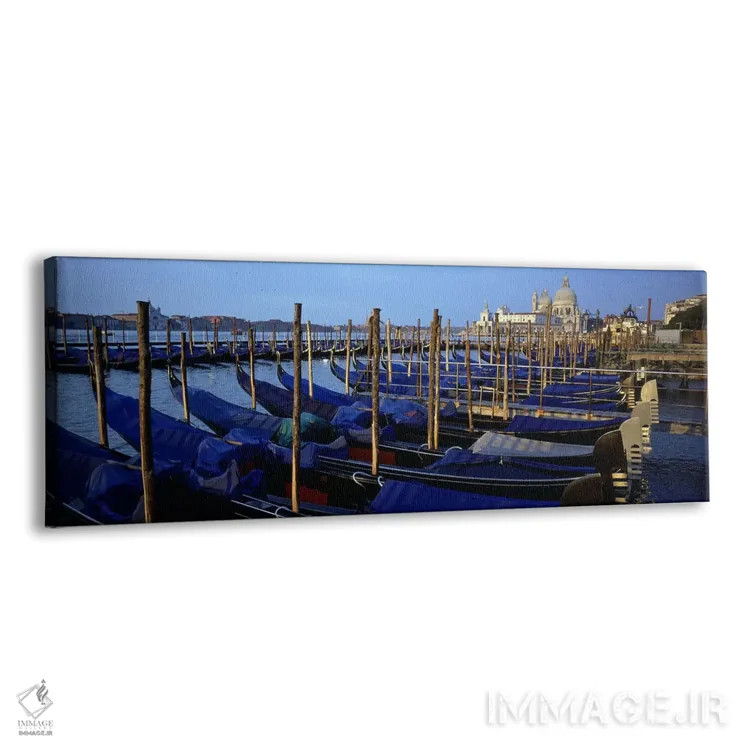 تابلو دکوراتیو Santa Maria Della Salute, Venice, Italy,گوندولاهای پهلو… اثر پانورامیک ایمجز - نمای پرسپکتیو محصول