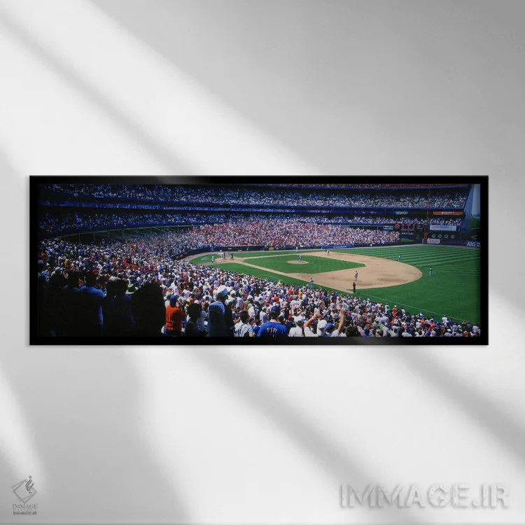 تابلو دکوراتیو Shea Stadium, Flushing, Queens, New York City, New York… اثر پانورامیک ایمجز - نمای قابدار مشکی
