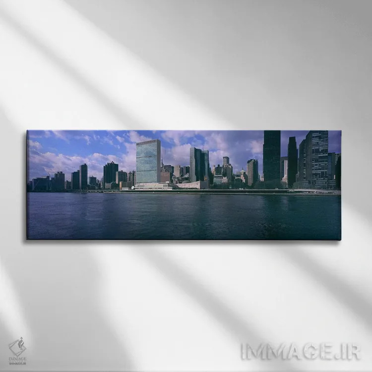 تابلو دکوراتیو East River, Manhattan, New York City, New York State, U… اثر پانورامیک ایمجز - نمای روبهرو روی دیوار
