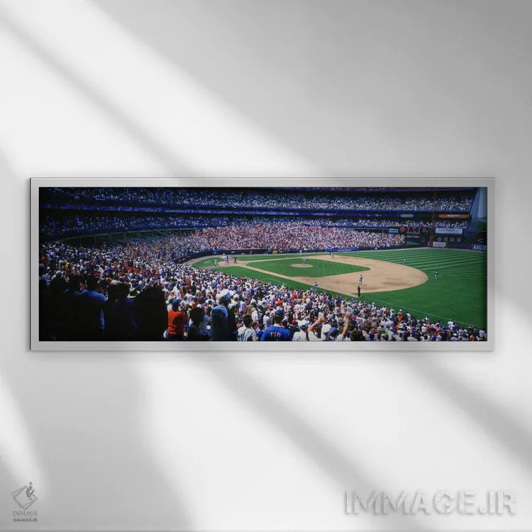 تابلو دکوراتیو Shea Stadium, Flushing, Queens, New York City, New York… اثر پانورامیک ایمجز - نمای قابدار سفید