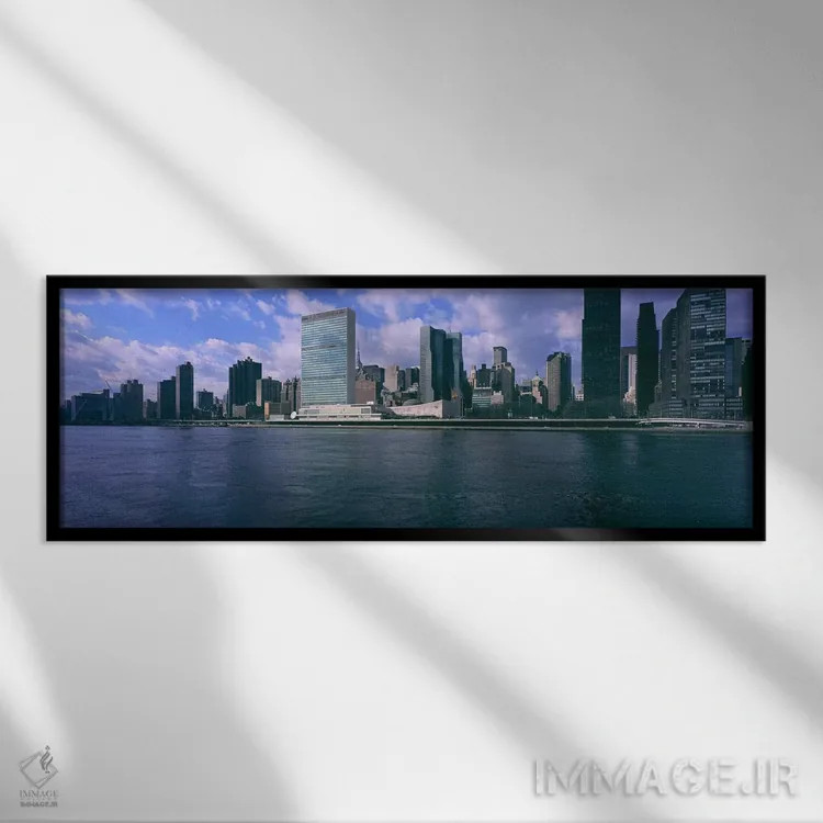 تابلو دکوراتیو East River, Manhattan, New York City, New York State, U… اثر پانورامیک ایمجز - نمای قابدار مشکی
