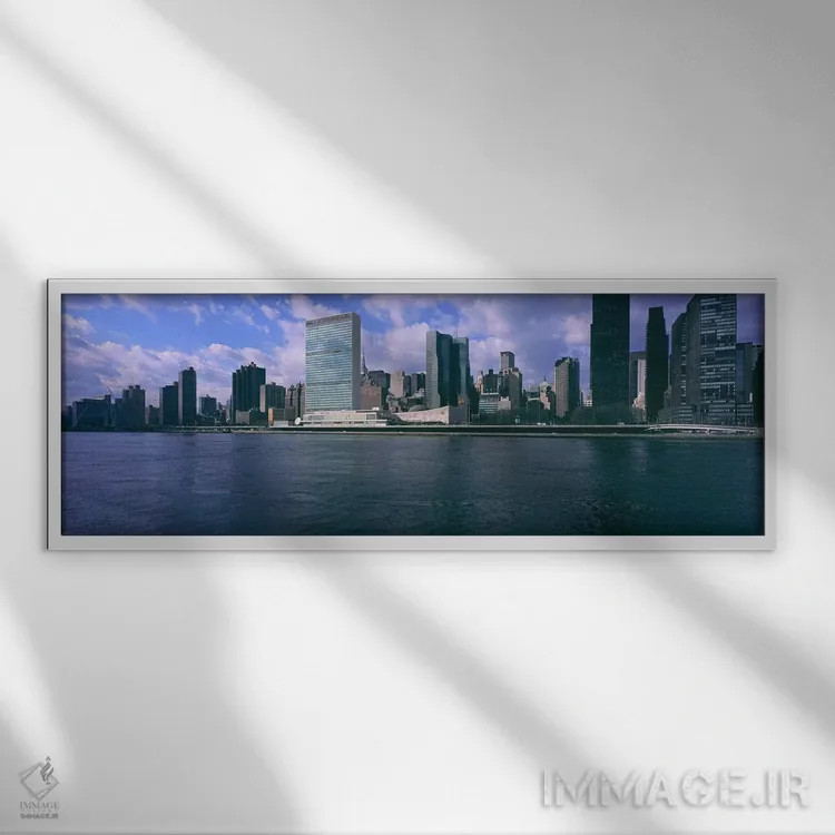 تابلو دکوراتیو East River, Manhattan, New York City, New York State, U… اثر پانورامیک ایمجز - نمای قابدار سفید