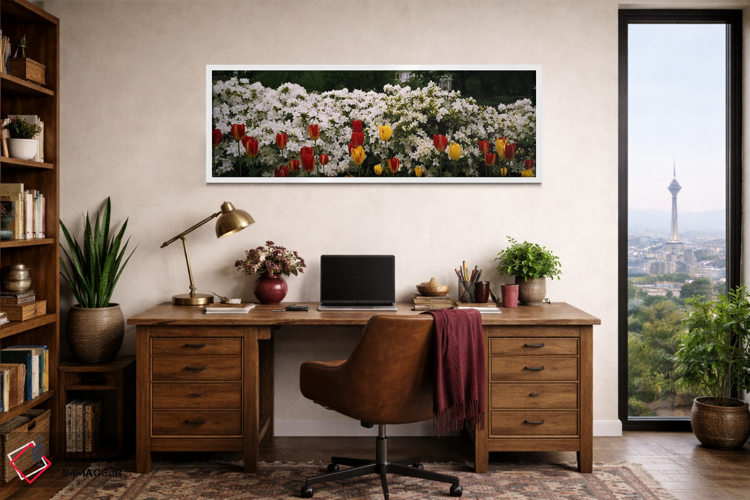 تابلو دکوراتیو Sherwood Gardens, Baltimore, Maryland, USA,گل ها در باغ… اثر پانورامیک ایمجز - D1W