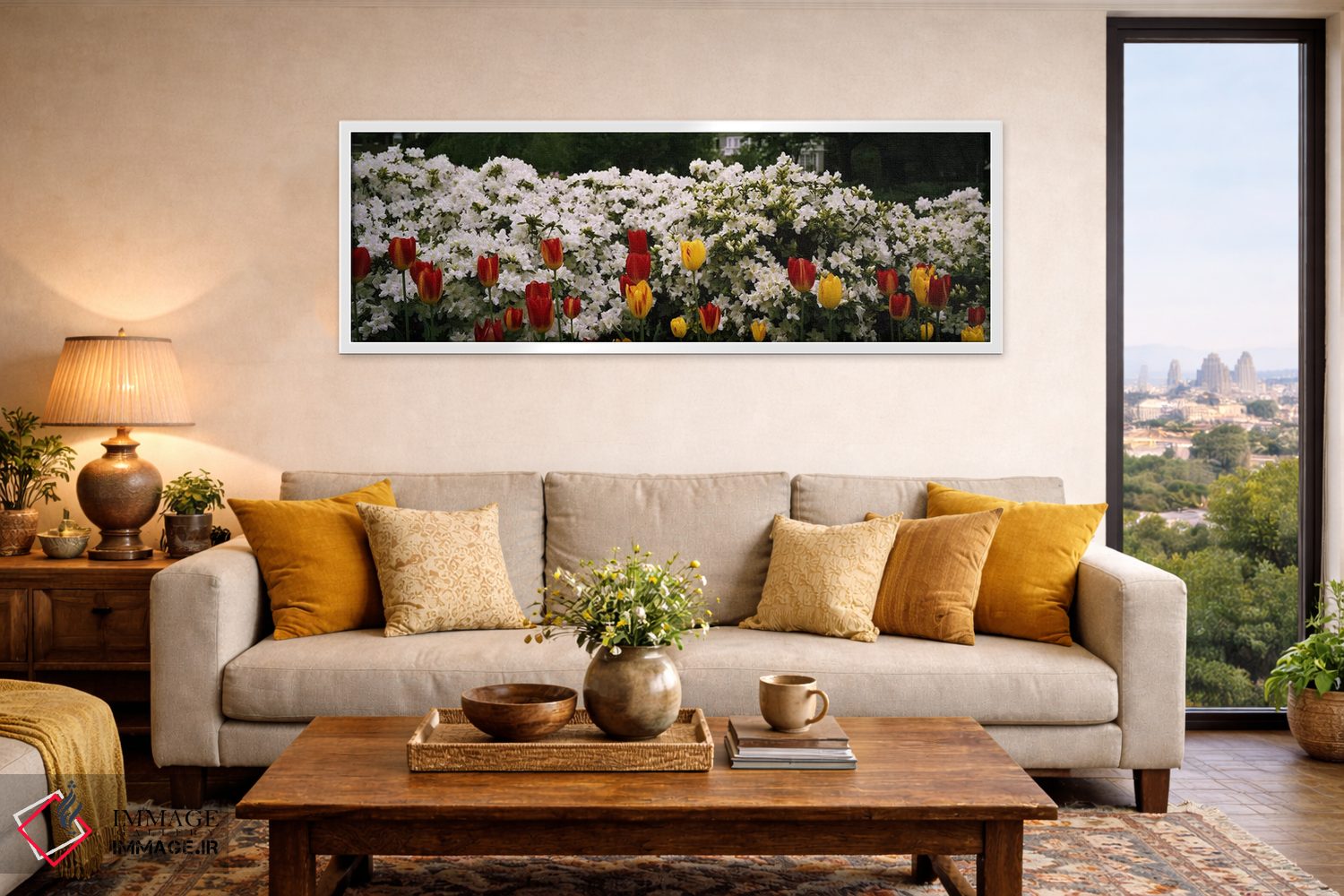 تابلو دکوراتیو Sherwood Gardens, Baltimore, Maryland, USA,گل ها در باغ… اثر پانورامیک ایمجز - D4W