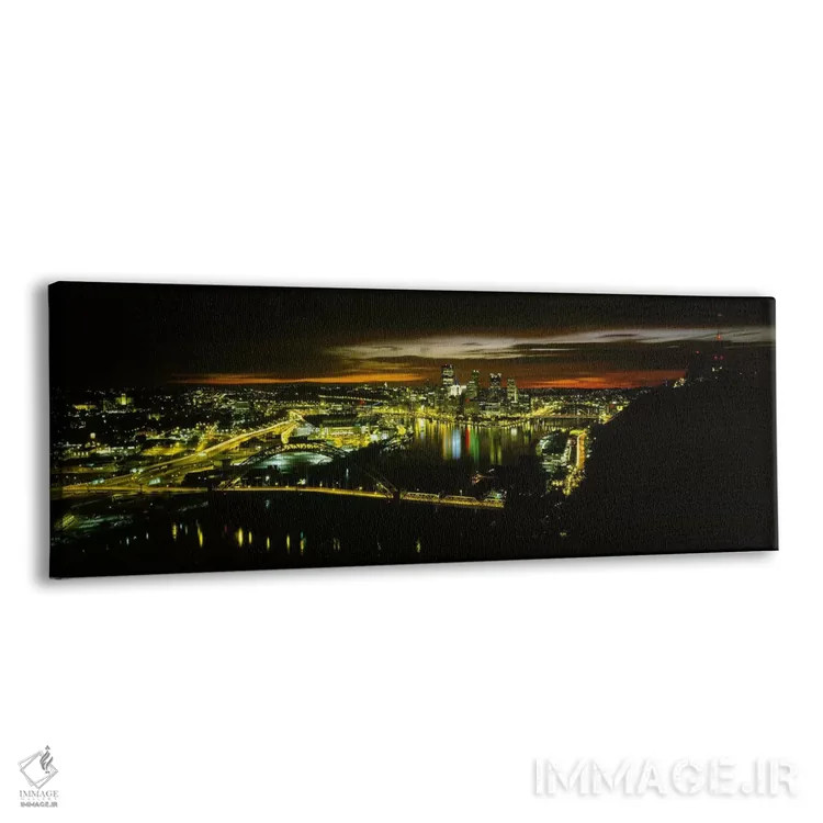 تابلو دکوراتیو Pennsylvania, USA,نمای بالا از ساختمان های روشن شده در… اثر پانورامیک ایمجز - نمای پرسپکتیو محصول