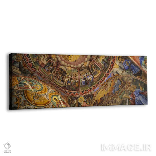 تابلو دکوراتیو Bulgaria,نمای زاویه پایین از فرسکو بر سقف صومعه، صومعه… اثر پانورامیک ایمجز - نمای پرسپکتیو محصول