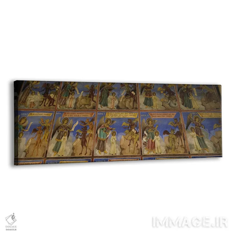 تابلو دکوراتیو Rila Monastery, Bulgaria #2,نمای زاویه پایین از فرسکو ب… اثر پانورامیک ایمجز - نمای پرسپکتیو محصول