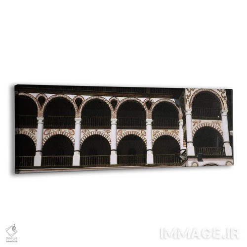 تابلو دکوراتیو Rila Monastery, Bulgaria,نمای زاویه پایین از یک صومعه… اثر پانورامیک ایمجز - نمای پرسپکتیو محصول