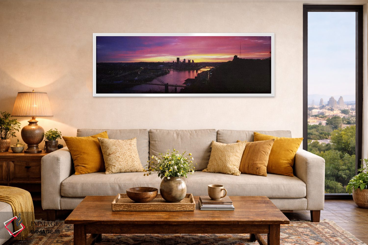 تابلو دکوراتیو Pittsburgh, Pennsylvania, USA,نمای بالا از شهر، پل وست… اثر پانورامیک ایمجز - D4W