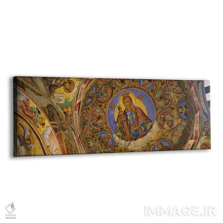 تابلو دکوراتیو Rila Monastery, Bulgaria,نمای زاویه پایین از فرسکو بر س… اثر پانورامیک ایمجز - نمای پرسپکتیو محصول