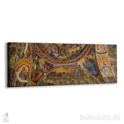 تابلو دکوراتیو Bulgaria,نمای زاویه پایین از فرسکو بر سقف صومعه، صومعه… اثر پانورامیک ایمجز - نمای پرسپکتیو محصول