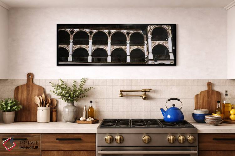 تابلو دکوراتیو Rila Monastery, Bulgaria,نمای زاویه پایین از یک صومعه… اثر پانورامیک ایمجز - D2B