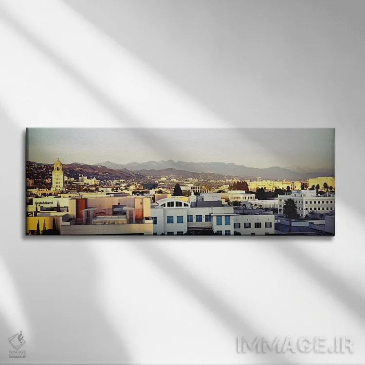 تابلو دکوراتیو San Gabriel Mountains, Hollywood Hills, Hollywood, City… اثر پانورامیک ایمجز - نمای روبهرو روی دیوار