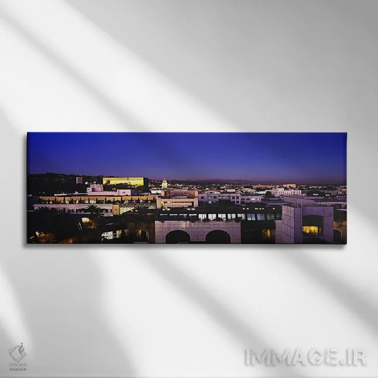 تابلو دکوراتیو Los Angeles County, California, USA,منظره شبانه شهر از… اثر پانورامیک ایمجز - نمای روبهرو روی دیوار