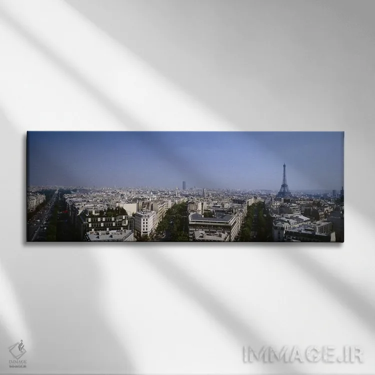 تابلو دکوراتیو Paris, Ile-de-France, France,نمای زاویه بالا، پاریس، ای… اثر پانورامیک ایمجز - نمای روبهرو روی دیوار