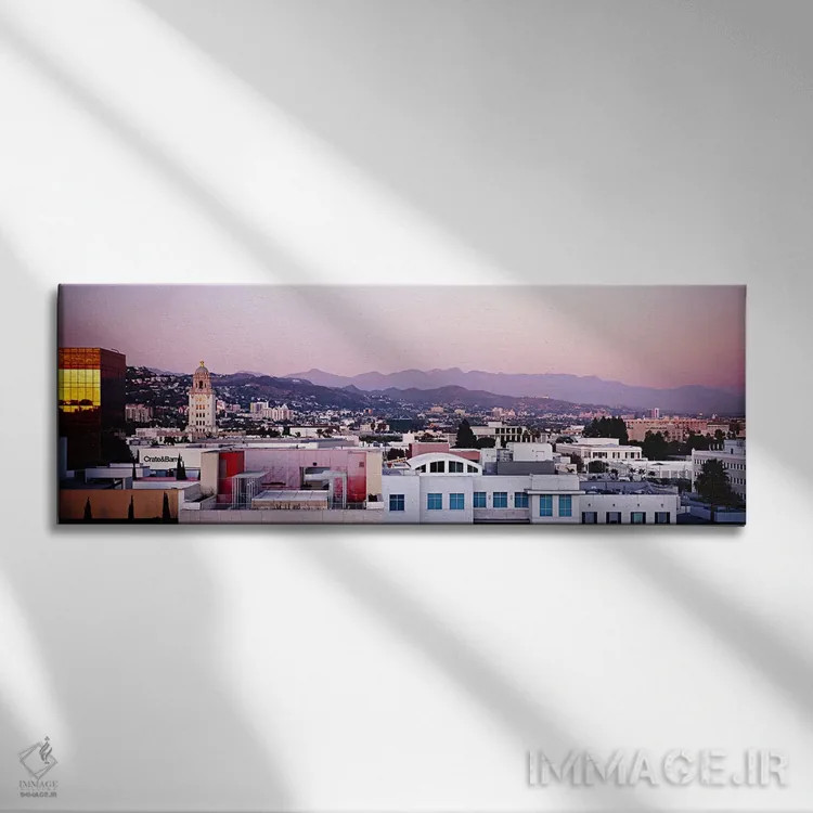 تابلو دکوراتیو San Gabriel Mountains, Hollywood Hills, Hollywood, City… اثر پانورامیک ایمجز - نمای روبهرو روی دیوار