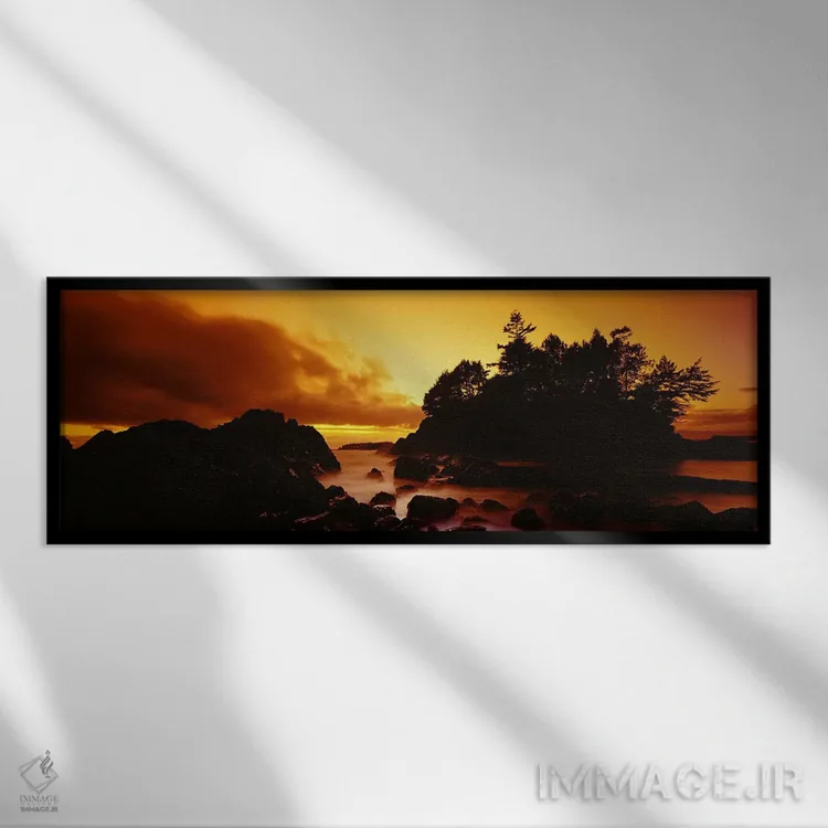 تابلو دکوراتیو Tofino, Vancouver Island, British Columbia, Canada,غروب… اثر پانورامیک ایمجز - نمای قابدار مشکی