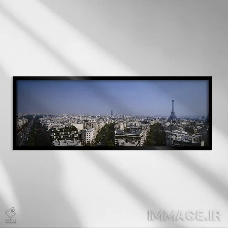 تابلو دکوراتیو Paris, Ile-de-France, France,نمای زاویه بالا، پاریس، ای… اثر پانورامیک ایمجز - نمای قابدار مشکی