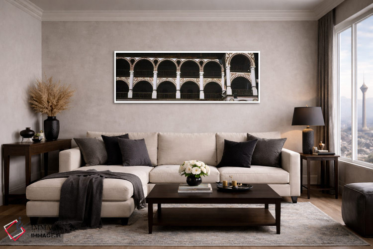 تابلو دکوراتیو Rila Monastery, Bulgaria,نمای زاویه پایین از یک صومعه… اثر پانورامیک ایمجز - D4W