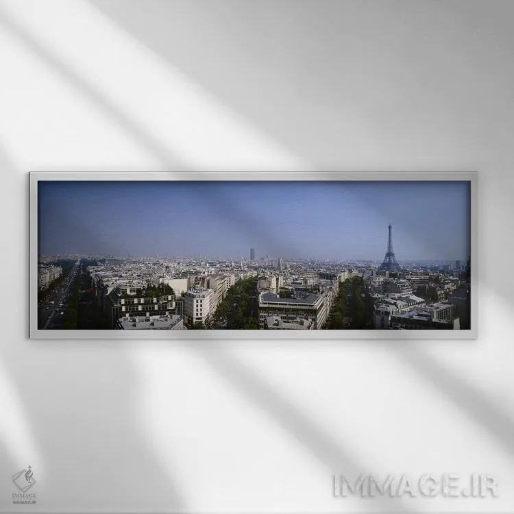 تابلو دکوراتیو Paris, Ile-de-France, France,نمای زاویه بالا، پاریس، ای… اثر پانورامیک ایمجز - نمای قابدار سفید