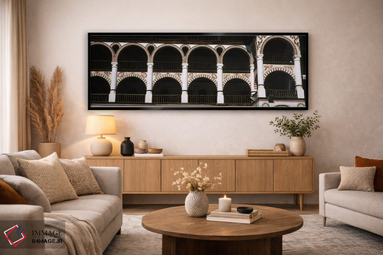 تابلو دکوراتیو Rila Monastery, Bulgaria,نمای زاویه پایین از یک صومعه… اثر پانورامیک ایمجز - D5B