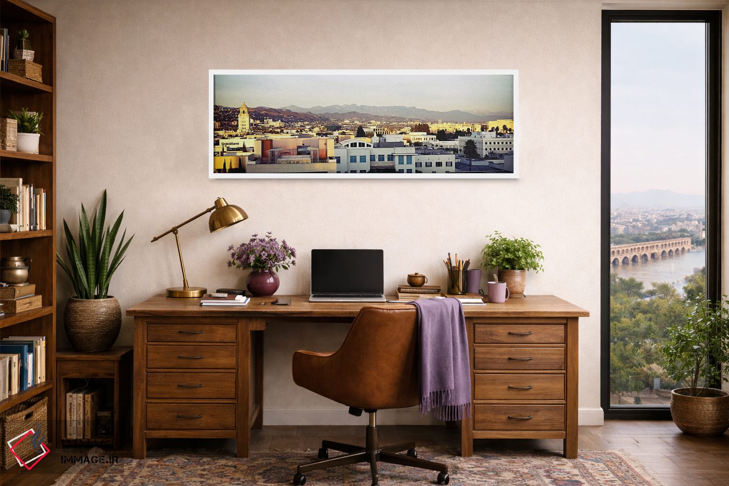 تابلو دکوراتیو San Gabriel Mountains, Hollywood Hills, Hollywood, City… اثر پانورامیک ایمجز - D1W