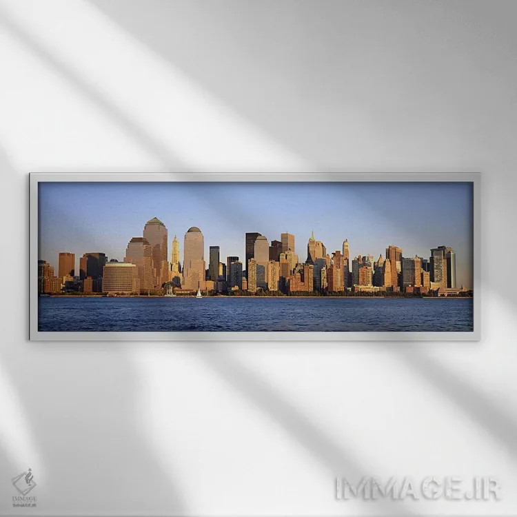 تابلو دکوراتیو Manhattan, New York City, New York State, USA,ساختمان ه… اثر پانورامیک ایمجز - نمای قابدار سفید