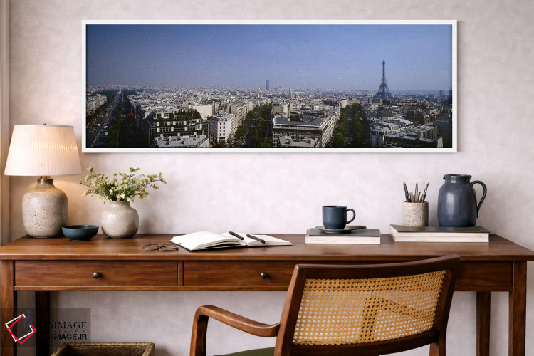 تابلو دکوراتیو Paris, Ile-de-France, France,نمای زاویه بالا، پاریس، ای… اثر پانورامیک ایمجز - D1W