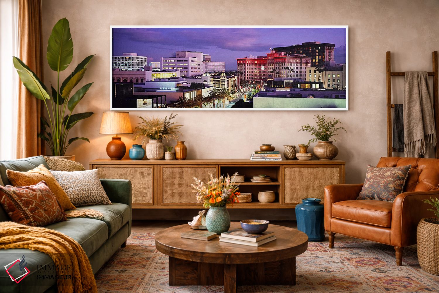 تابلو دکوراتیو Rodeo Drive, Beverly Hills, California, USA,نمای شامگاه… اثر پانورامیک ایمجز - D3W