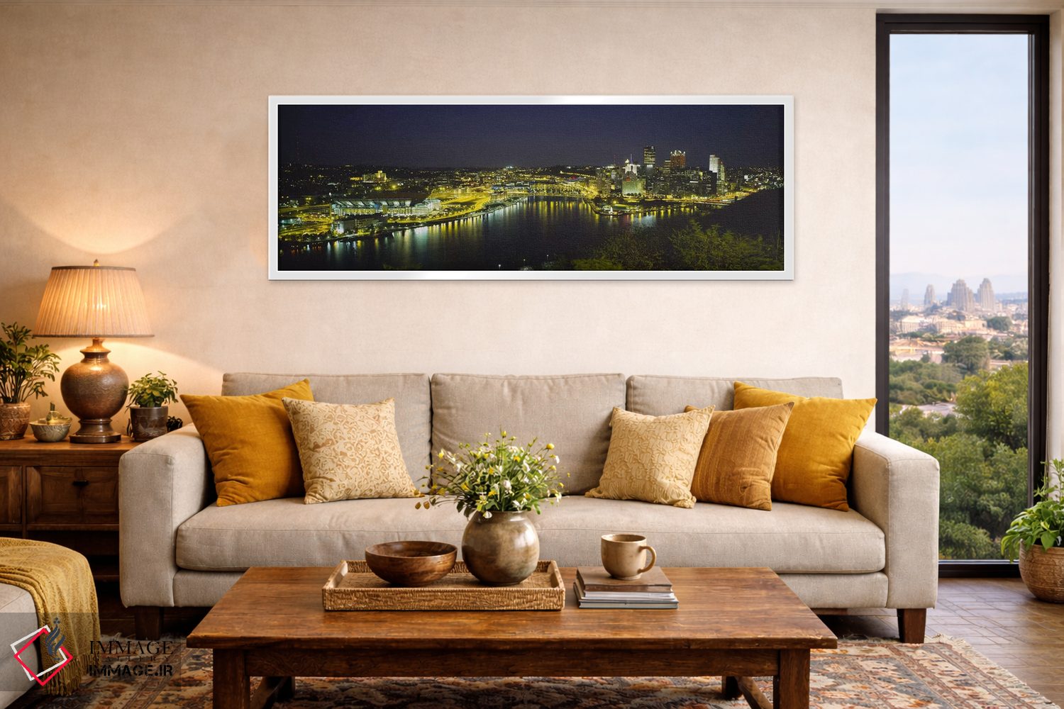 تابلو دکوراتیو Pittsburgh, Pennsylvania, USA,نمای بالا از ساختمان های… اثر پانورامیک ایمجز - D5W