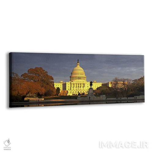 تابلو دکوراتیو Capitol Building, Washington DC, USA,حوضچه در مقابل ساخ… اثر پانورامیک ایمجز - نمای پرسپکتیو محصول