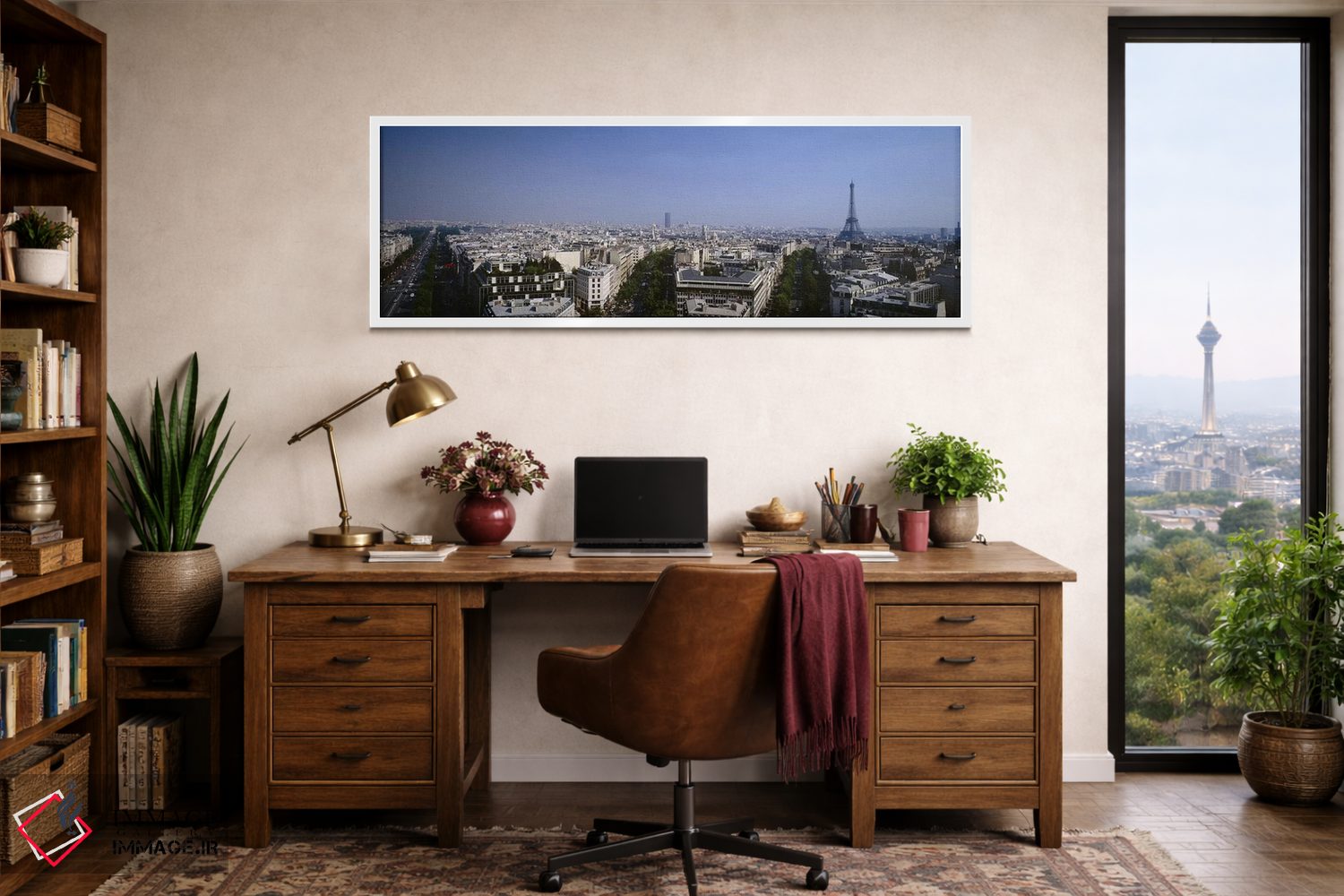 تابلو دکوراتیو Paris, Ile-de-France, France,نمای زاویه بالا، پاریس، ای… اثر پانورامیک ایمجز - D2W