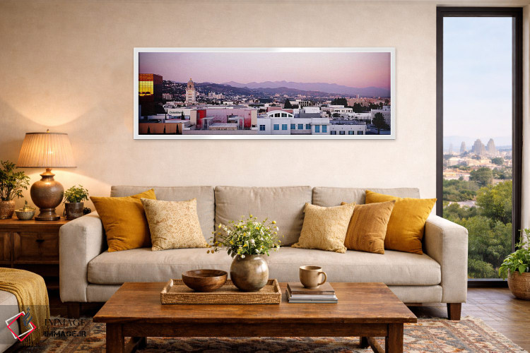 تابلو دکوراتیو San Gabriel Mountains, Hollywood Hills, Hollywood, City… اثر پانورامیک ایمجز - D3W