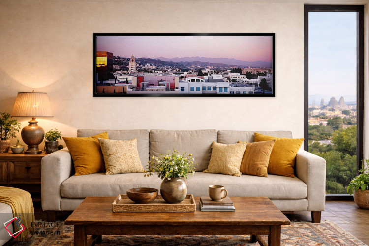 تابلو دکوراتیو San Gabriel Mountains, Hollywood Hills, Hollywood, City… اثر پانورامیک ایمجز - D6B