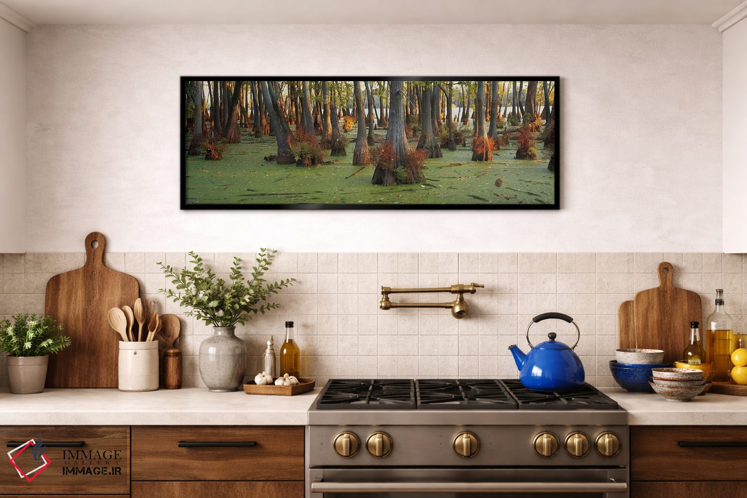 تابلو دکوراتیو Illinois, USA,درختان سرو کچل در جنگل، ایلی نویز، آمریکا اثر پانورامیک ایمجز - D1B