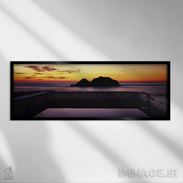 تابلو دکوراتیو Sutro Baths, San Francisco, California, USA,سیلوئت جزای… اثر پانورامیک ایمجز - نمای قابدار مشکی